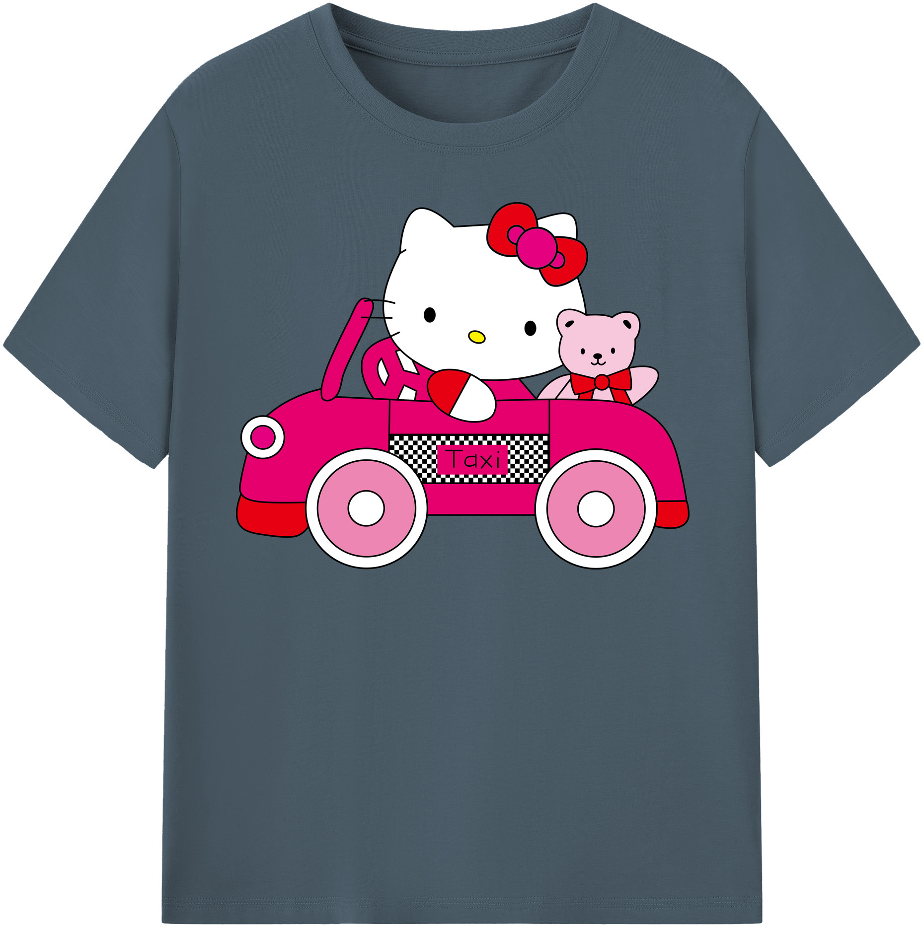 （画像用） Hello Kitty ハローキティ 綿100％半袖Tシャツ（フロントプリント）
